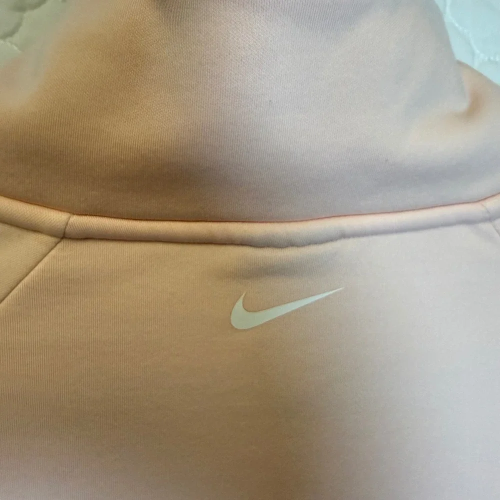 Nike Women's Pink Quarter Zip Super‎ Soft Pullover Sweatshirt Size Medium